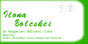 ilona bolcskei business card